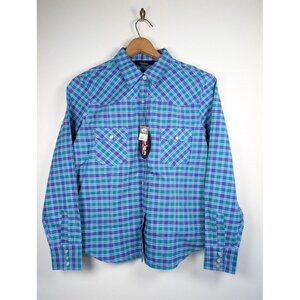 Roper‎ Pearl Snap Shirt Size Large Western Rodeo Plaid Cowgirl Casual Ranch NEW